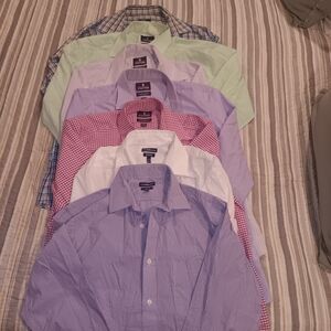 Calvin Klein Men's Purple Checkered Shirt